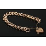 A 9ct Gold chain, with 9ct locket clasp. Trio of links with repetitive pattern. Each link of the