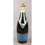 A bottle of cuvee Diamant Bleu champagne, Heidsieck & Co. 750ml.
