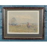 George A Johnson (1865-1934), framed watercolour, hunting scene. 22cm x 31cm.