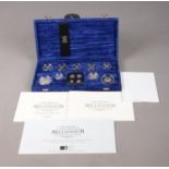 A Royal Mint Millennium Silver Collection coin set including Maundy money. Thirteen coins in