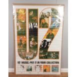A large original promotional discography poster for U2 - U2 Music: Put It In Your Collection (