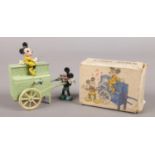 A boxed 1940s Salco Toys Mickey & Minnie's Barrel-Organ.