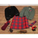 A full highland Tartan dress kilt. To include Kinloch Anderson kilt, tweed Jacket, formal jacket,