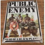 A large promotional poster for Public Enemy - Fear of a Black Planet. Published by Splash. 140cm x