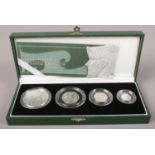 A Royal Mint 2003 United Kingdom Silver Proof Britannia Coin Collection. Boxed with certificate of