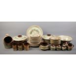 A large Skegness pottery dinner service. To include three large tureens, six dinner plates, bowls,