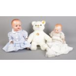 A bisque doll, together with Steiff 'Cosy Friends' bear and Armand Marseille 'Germany 551' bisque