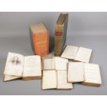 Seven antique books. Including Mrs Beeton's, The History of Rome dated 1814, A Christmas Carol and