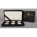 The Royal Mint: 2007 Britannia 20th Anniversary silver proof one pound collection. Complete with