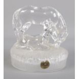 A Royal crystal rock Italian figure of Horse and Foal. H:11.5cm.