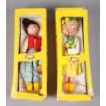 Two boxed vintage Pelham Puppets. To include Tyrolean Girl and Mitzi.