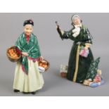 Two Royal Doulton figurines. 'The Orange Lady' HN 1953 & 'Christmas parcels' HN 2851.