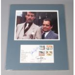 Only Fools and Horses; a mounted autograph display of David Jason (Del Boy) and John Challis (