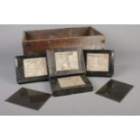 Seven large boxes of glass negative industrial photographic plates, including Barnet examples.