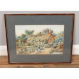 An early twentieth century watercolour depicting 'Anne Hathaway's Cottage', signed Florence 1913 (
