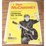 An original advertising poster showcasing Paul McCartney's 'Let It Be Liverpool' set on 28th June