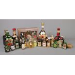 A large collection of miniatures and small bottles of alcohol. To include Drambuie, JÃ¤germeister