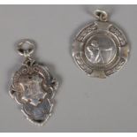 Two Silver medal fobs. (27 grams)