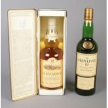 Two bottles of Single Malt Scotch Whisky; including a cased Glen Moray 12 years old Royal Highland