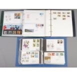 Three albums of stamps and first day covers. Including examples from United Kingdom, Isle of Man,