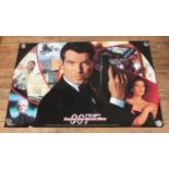 Two original banner posters advertising James Bond: Tomorrow Never Dies, starring Pierce Brosnan (