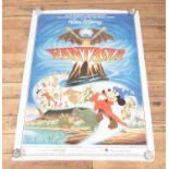 Two large Italian subway posters, advertising Walt Disney's 'Fantasia' (138cm x 100cm, 140cm x