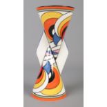 A Wedgwood Clarice Cliff 'Swirls' yo-yo vase, limited to a production of 3,999. 23cm high.