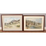 Two Tom Sykes (20th Century, artist for the Dalesman Magazine) watercolours of rural scenes