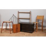 A quantity of miscellaneous. To include a cast iron hay feeder, vintage clothes horse, wooden