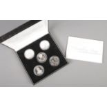 A silver The Princess Diana Commemorative Coin Set. In original case and with certificate.