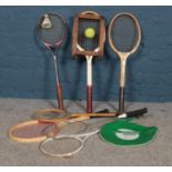 A quantity of tennis rackets. To include Slazenger 'Victory' 'The Demon', Ascot Turbo Ace etc