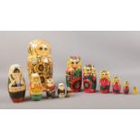 A collection of Russian dolls.