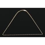 A 9ct gold chain. 1.21g.