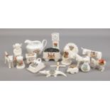A collection of crested china. Includes Willow Art, Grafton, Warwick etc.