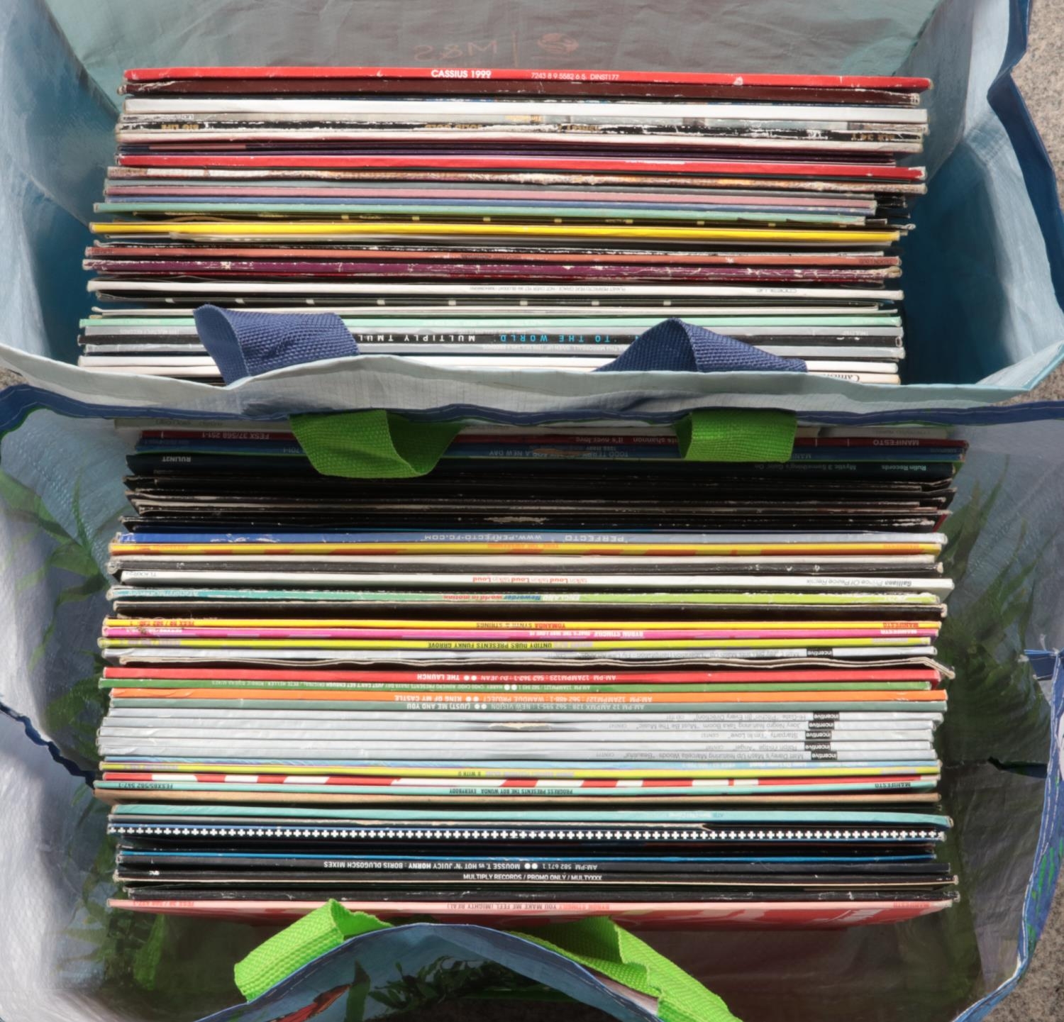 Two large bags of dance and electronic single records, to include Alice Deejay, Daft Punk, Madison - Image 2 of 9