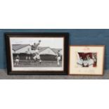 Two signed photographs, depicting Manchester United players, Ronnie Cope and Bill Foulkes and