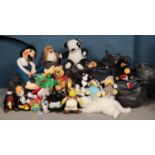 A large quantity of assorted soft toys. To include Fireman Sam, Bob The Builder, Denis the Menace,