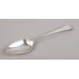 A George III silver tablespoon, with cartouche to the top of the handle. Assayed for London, 1791,