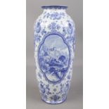 A Royal Bonn blue and white vase in the Lyonais design. 32cm.