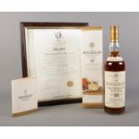 The Macallan 10 years single malt Scotch whisky. Boxed full and sealed.