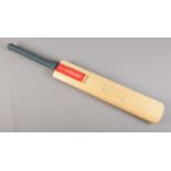 A Gray-Nicolls GN Scoop autograph bat, signed by ex-England players Fred Trueman, Mike Denness,