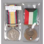 A Gulf War medal pair, presented to driver B G Maguire (24821339), Royal Corps of Transport.