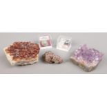 A quantity of semi precious stones and crystal. Including amethyst, etc.