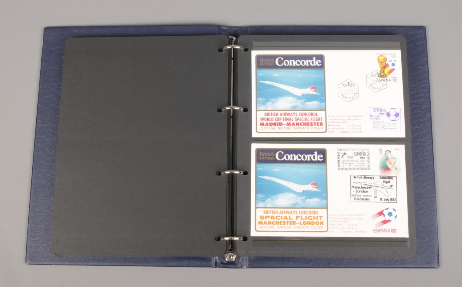 An album containing over 40 Concorde first flight flown covers.