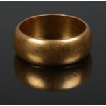 A 22ct gold wedding band size V 15.6g