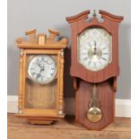 Two Vienna style wall clocks. (Tempus Fugit & Emperor)