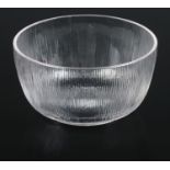 A Rene Lalique Wingen glass bowl, model number 3107. Circa 1928. R Lalique etched to base.
