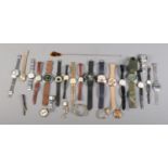 A box of assorted watches. To include a Smiths Empire, Timex, Sekonda and Avia etc. Most watches