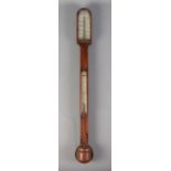 A Victorian Chadburn Brothers rosewood stick barometer. 94cm.