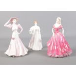 A collection of Coalport figurines. To include Ladies of Fashion Summer Romance, Chantilly Lace